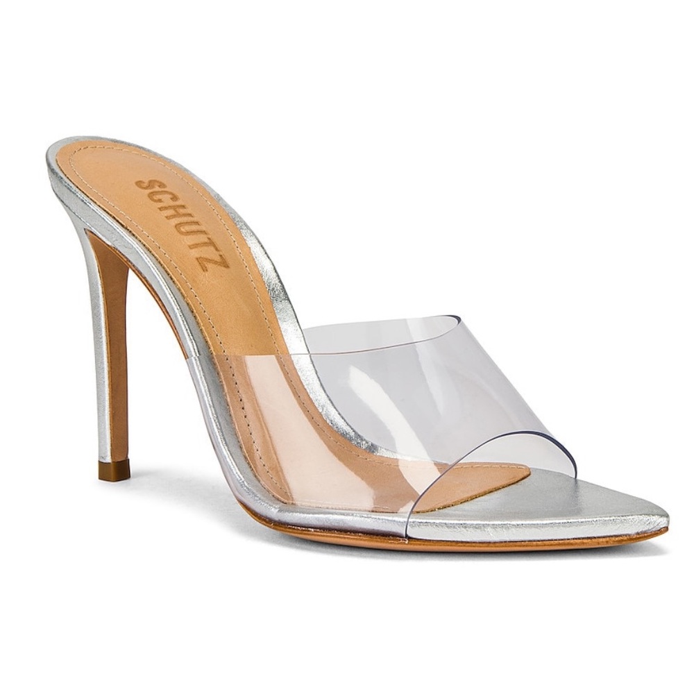 Schutz Transparent Metallic Mule